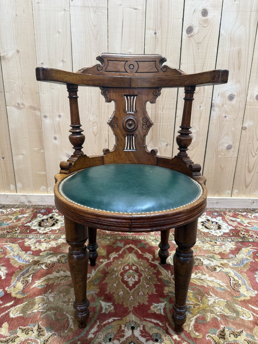 Napoleon III Walnut Office Chair-photo-4