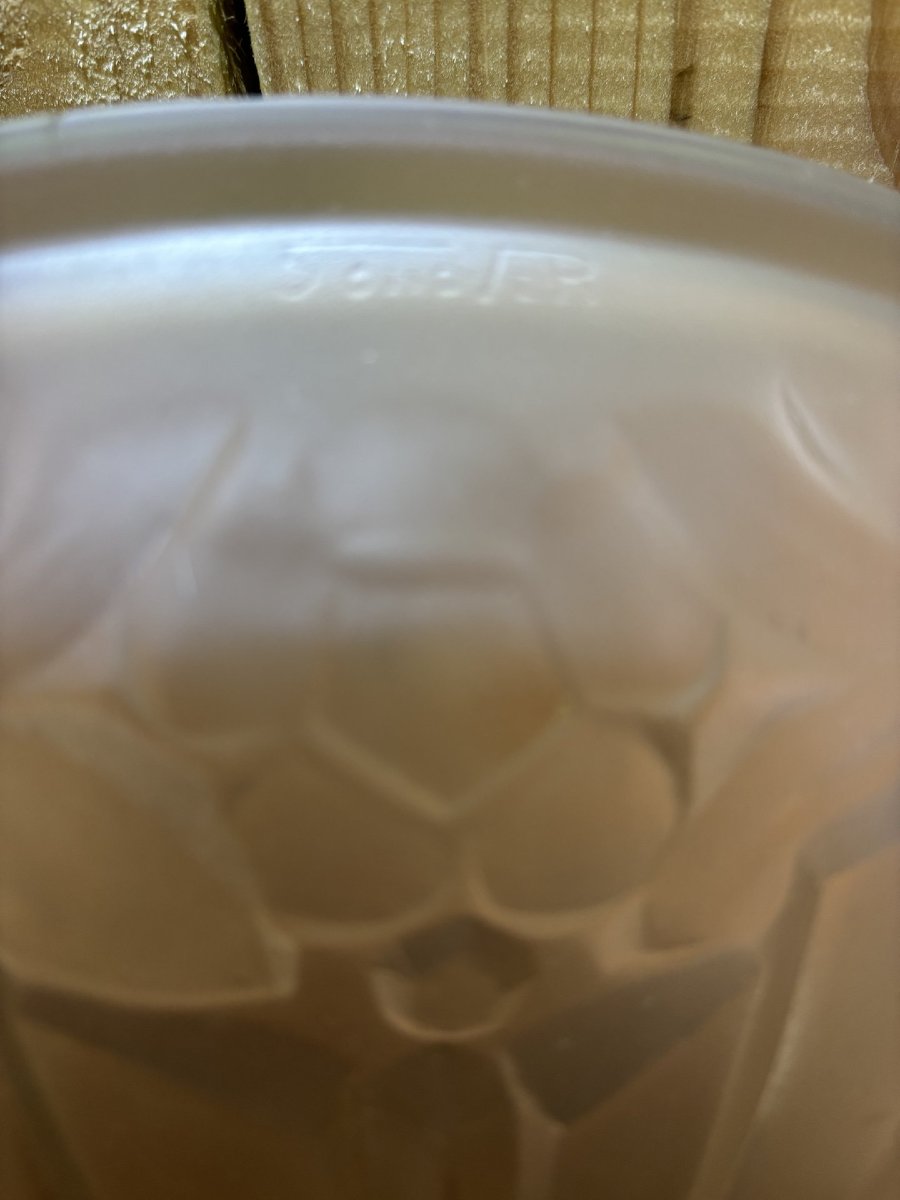 Plafonnier Sonover Art déco en verre pressé, suspendu par cordage – vers 1930-photo-1