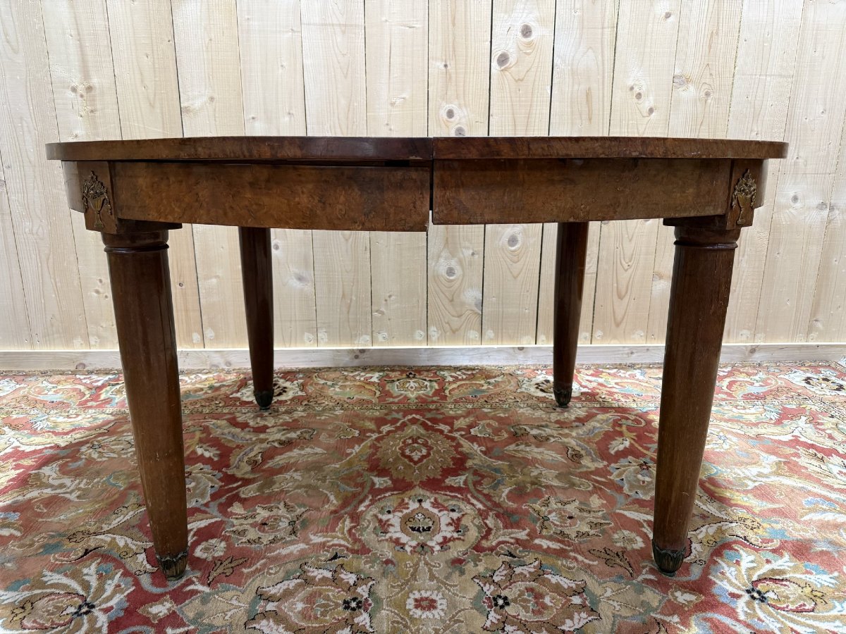 Table de salle à manger ovale époque Art Déco-photo-4