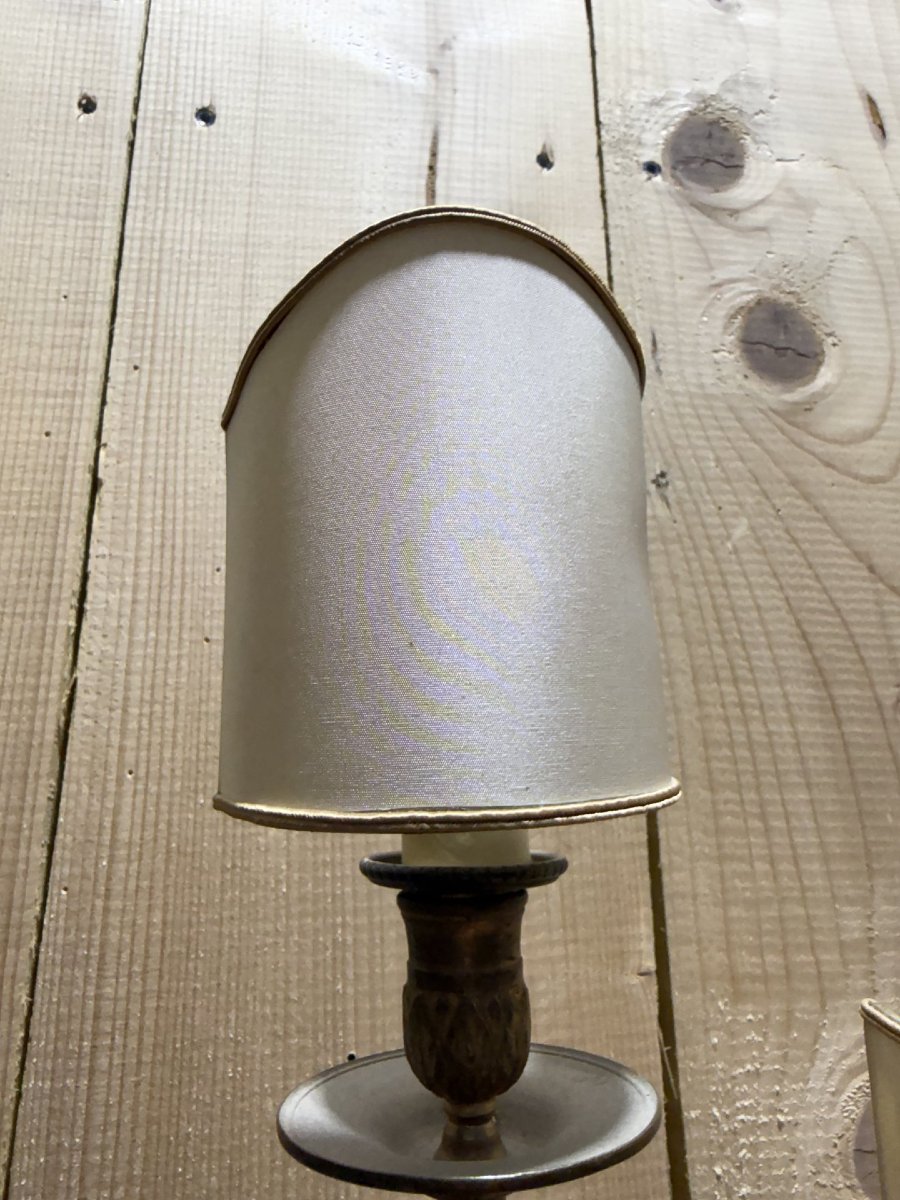 Pair Of Louis XV Style - Rococo Bronze Wall Sconces-photo-3