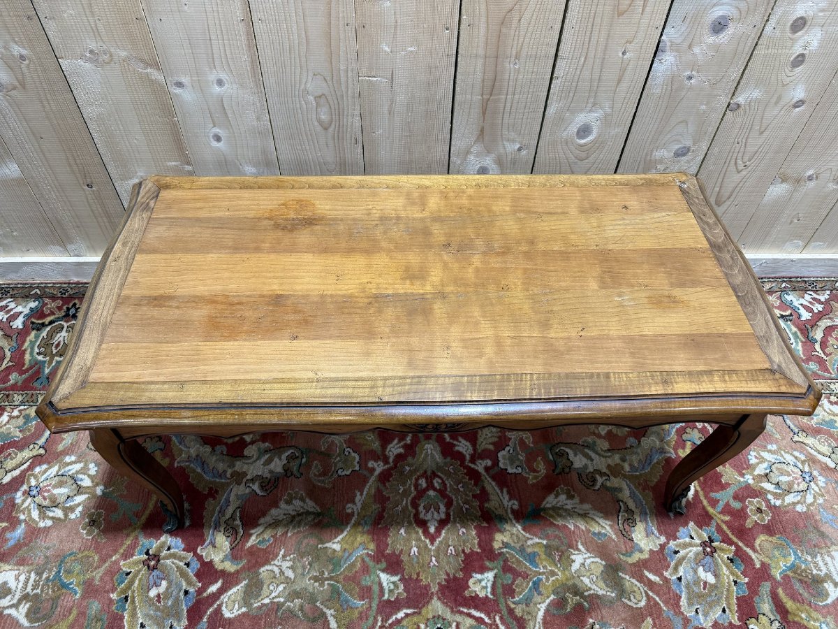Table basse de style Louis XV en merisier-photo-3