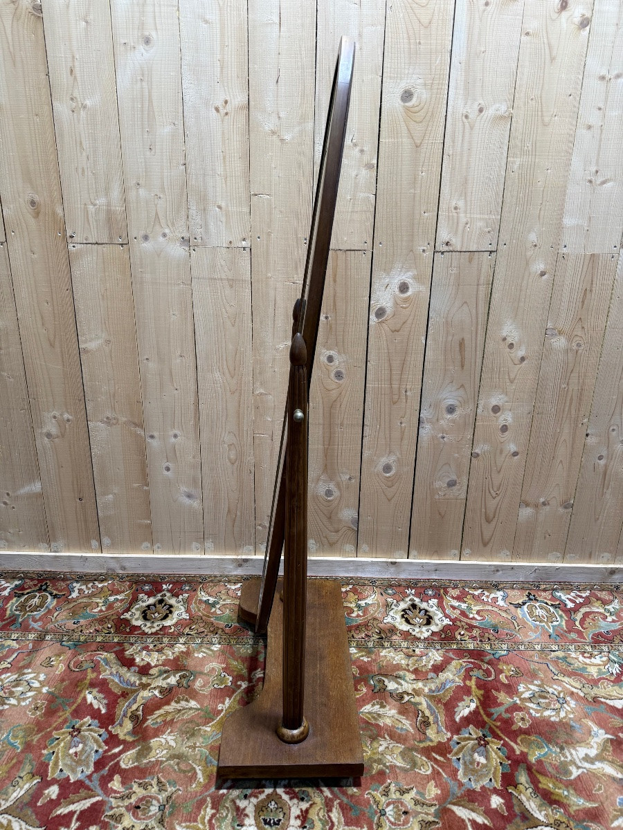 Mirror - Art Deco Cheval Glass With Beveled Glass-photo-2