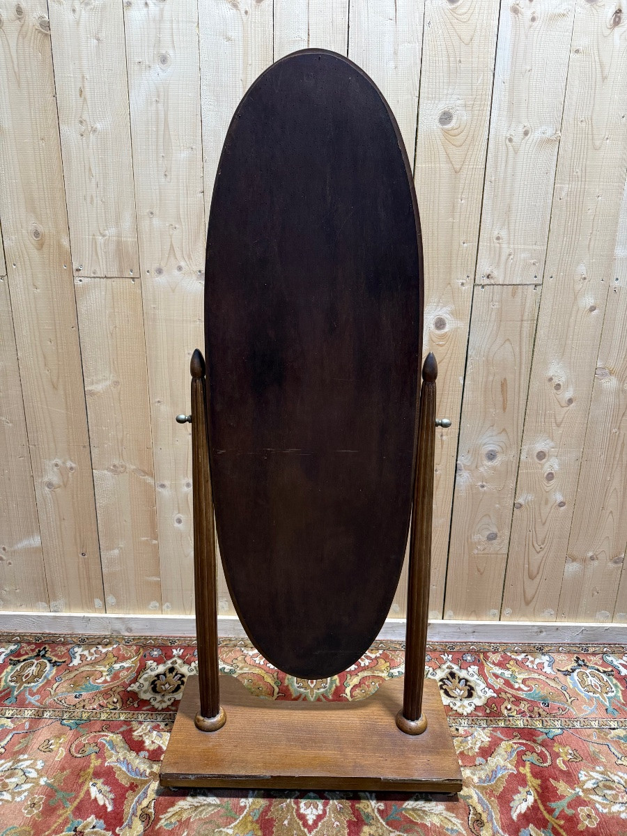 Mirror - Art Deco Cheval Glass With Beveled Glass-photo-3