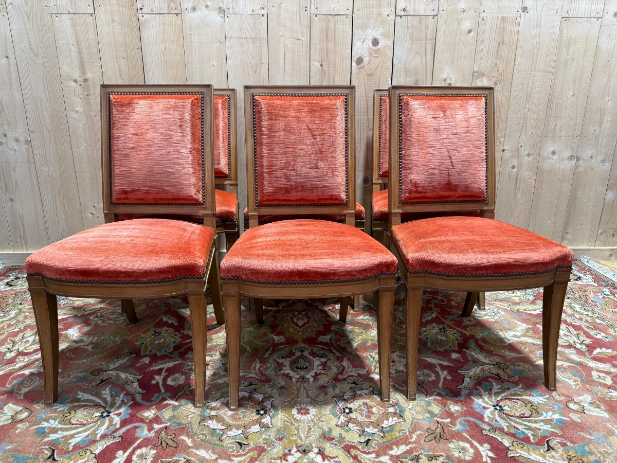 Suite de 6 chaises Louis XVI "Maurice Hirsch"