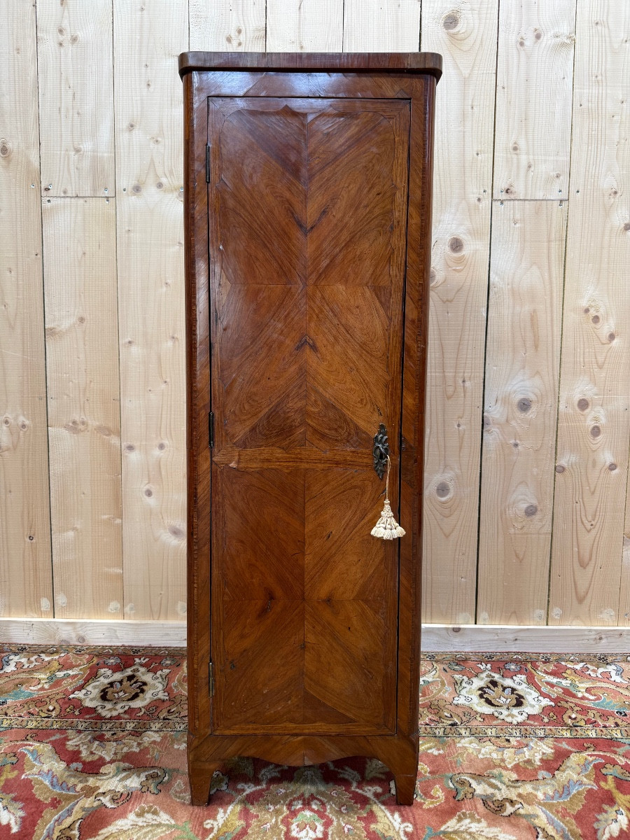 Armoirette - Bonnetière  en marqueterie de style Transition