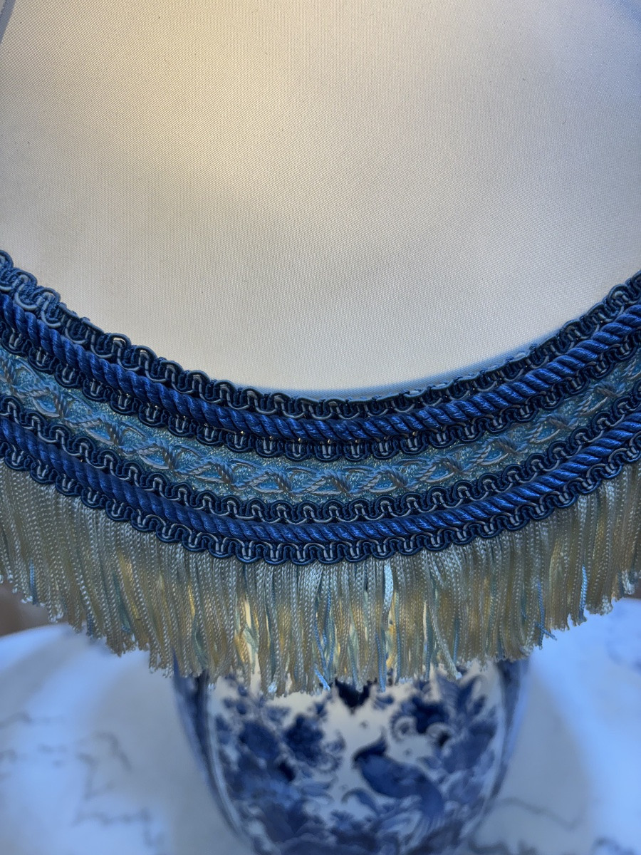 Large Dutch Delftware Lamp -photo-4