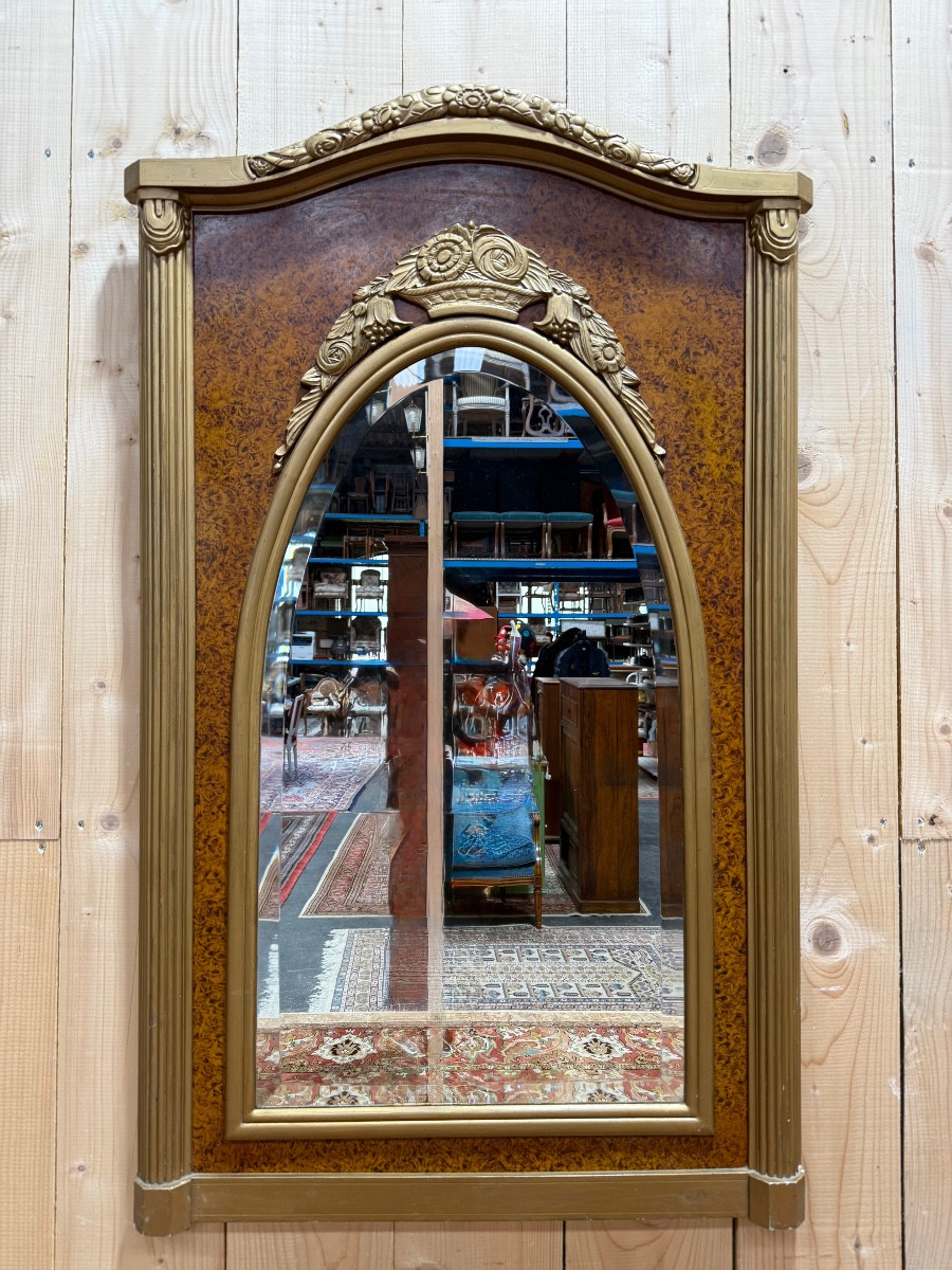 Miroir époque Art Déco en bois peint 