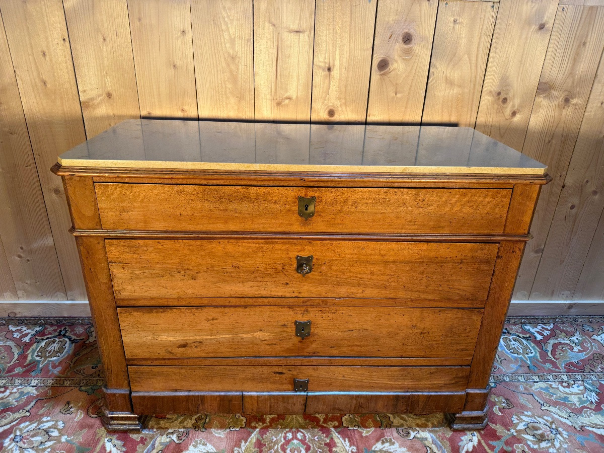 Commode d'époque Louis Philippe en noyer -photo-2