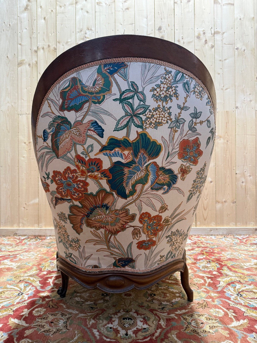 Louis Philippe Period Chaise Longue In Carved Walnut -photo-4