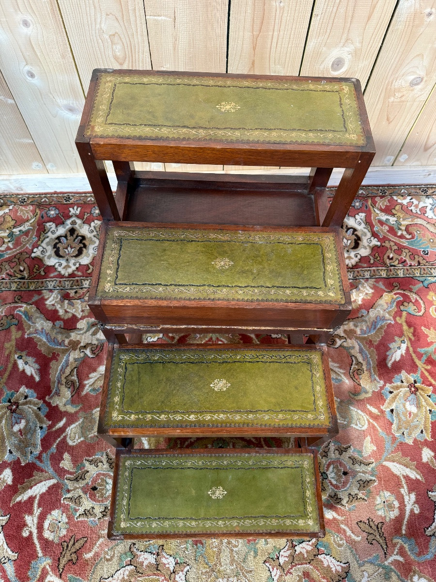 Escalier - Escabeau de bibliothèque de style Anglais-photo-4