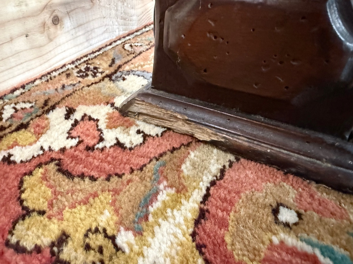 Table de ferme de style Louis XIII en noyer -photo-4