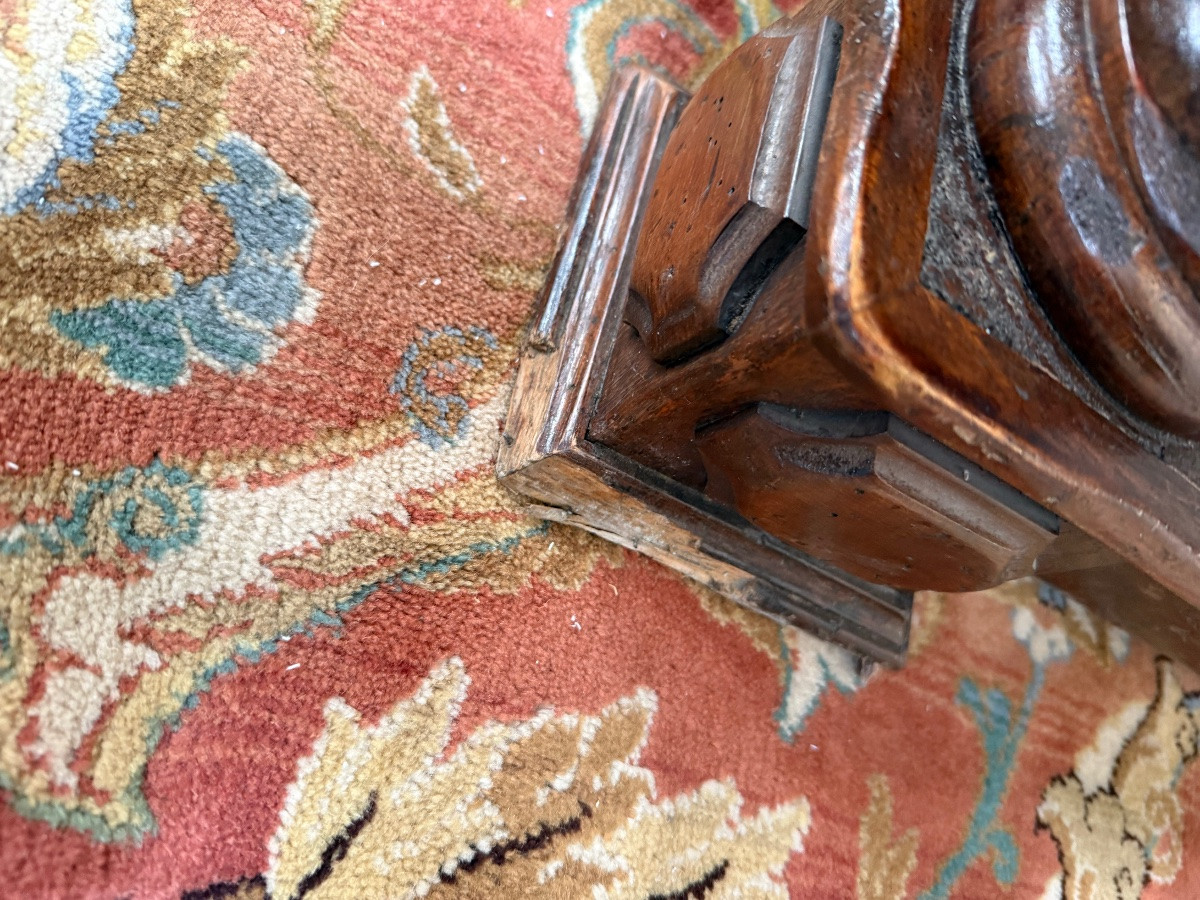 Table de ferme de style Louis XIII en noyer -photo-3