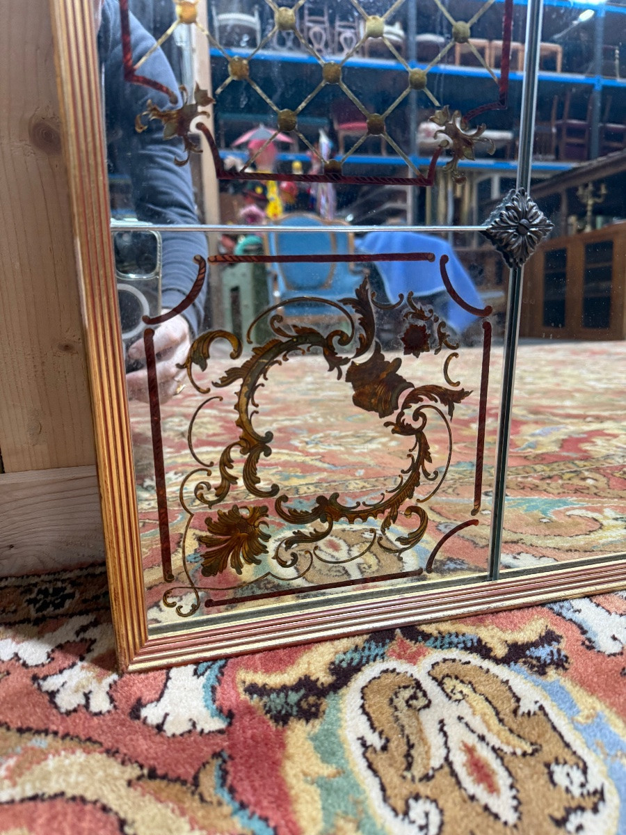 Miroir de bistrot - brasserie de style Art Nouveau / Vénitien -photo-3