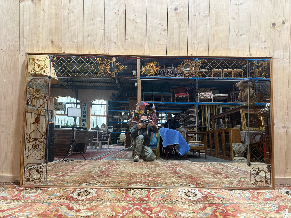 Miroir de bistrot - brasserie de style Art Nouveau / Vénitien -photo-2