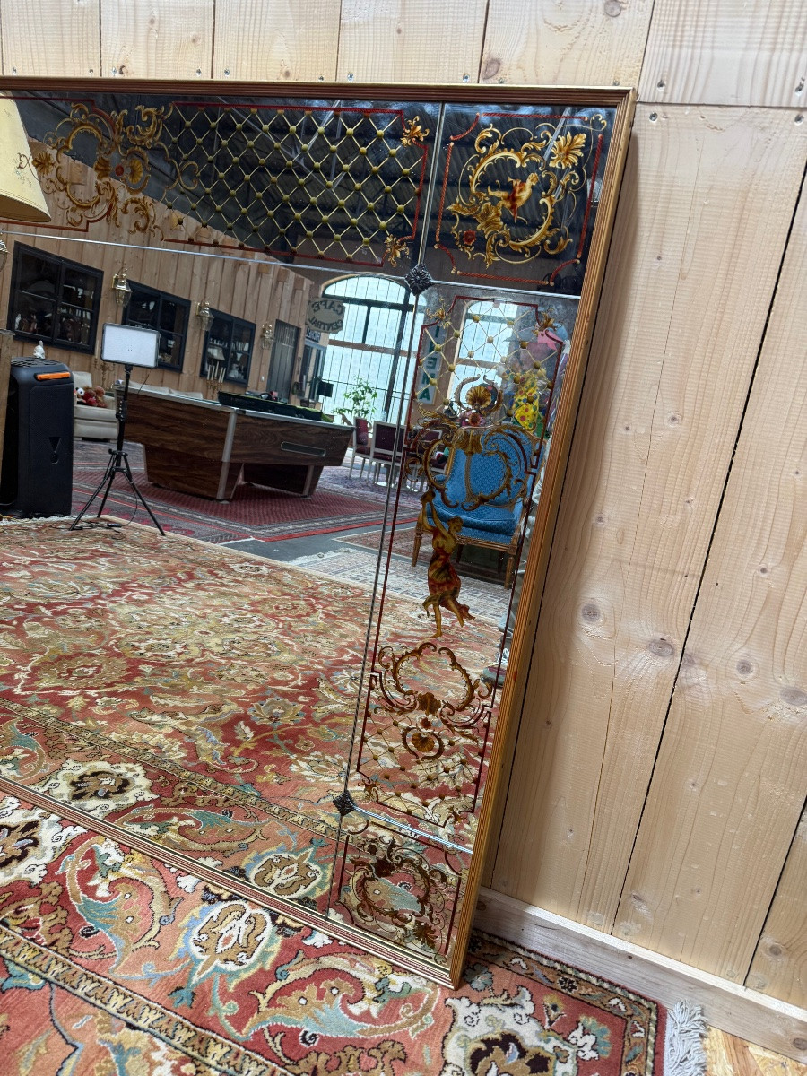 Miroir de bistrot - brasserie de style Art Nouveau / Vénitien -photo-3