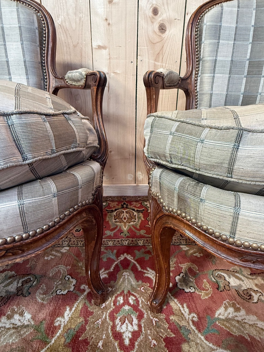 Pair Of Louis XV Style Cabriolet Armchairs -photo-4