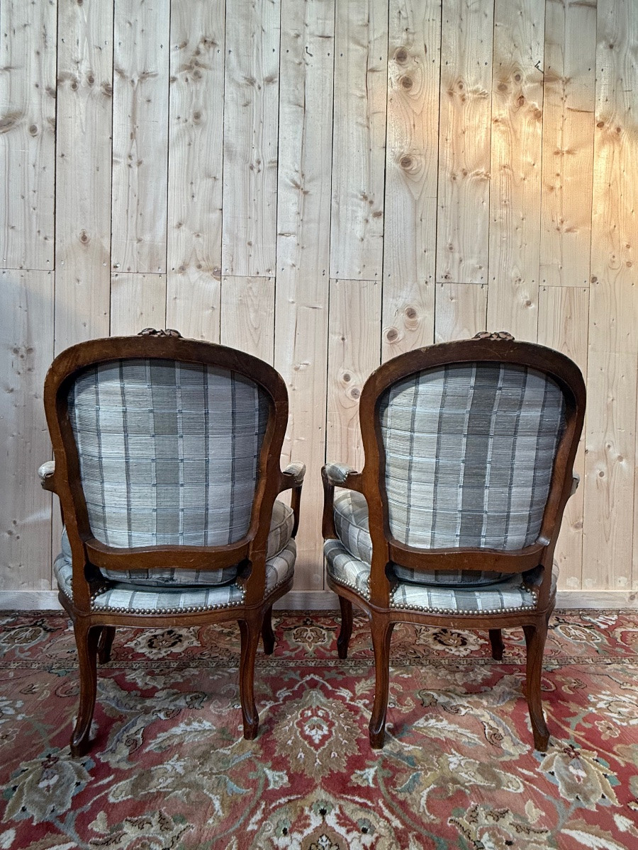 Pair Of Louis XV Style Cabriolet Armchairs -photo-3