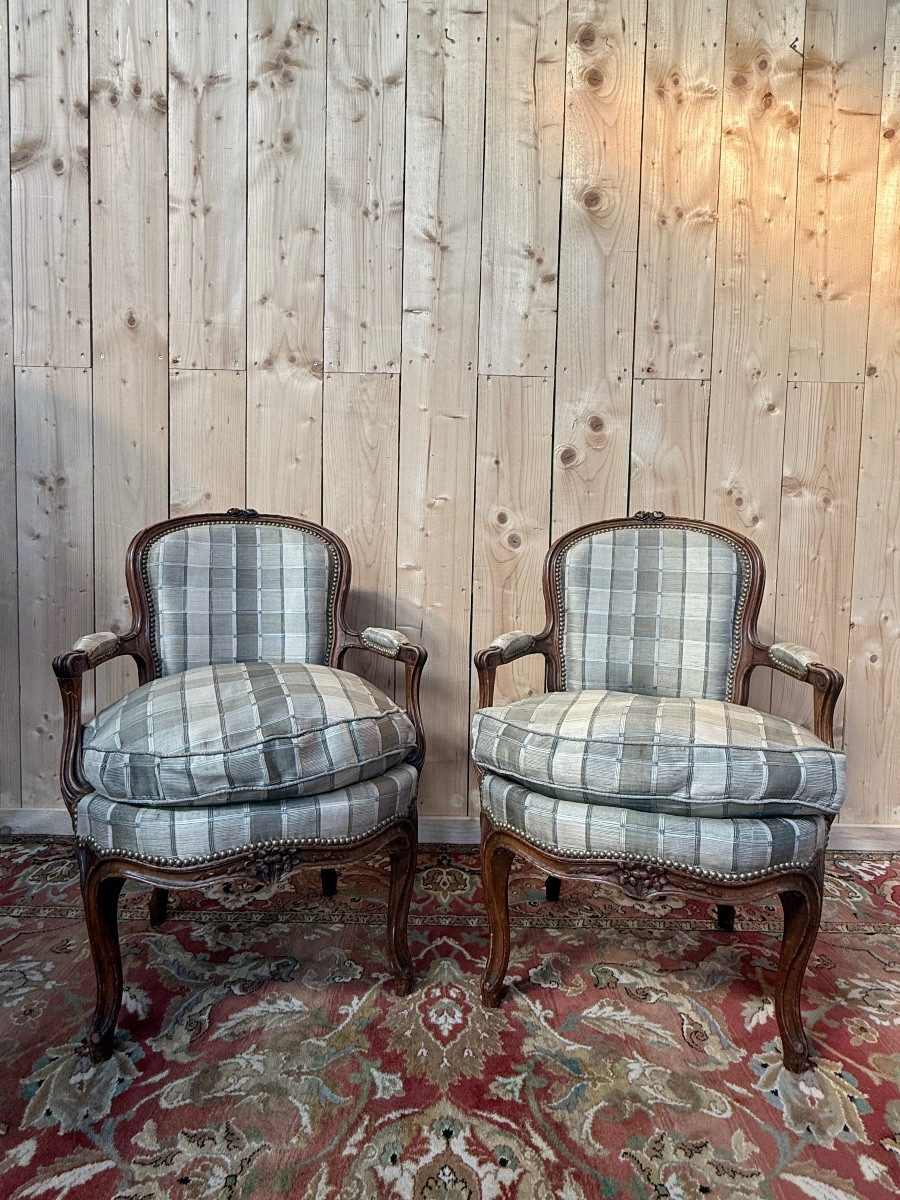 Pair Of Louis XV Style Cabriolet Armchairs 