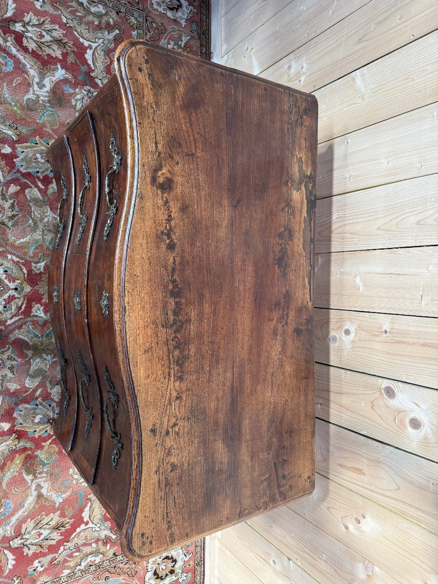 Commode d'époque Louis XIV en chêne massif -photo-2
