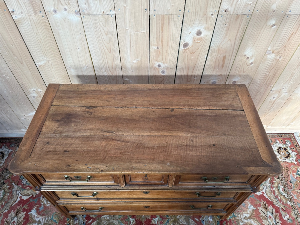 Louis XVI Period Chest Of Drawers In Solid Walnut -photo-3