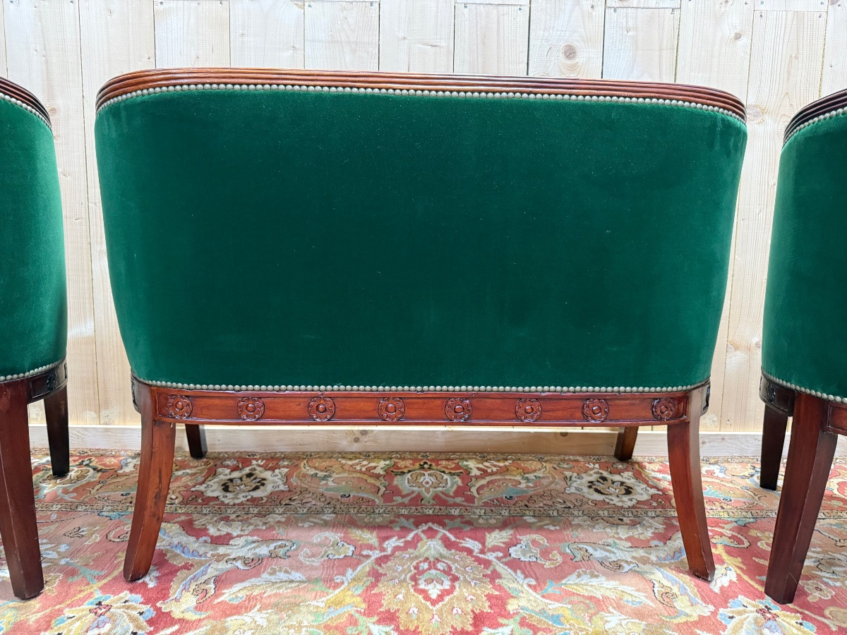 Salon de style Empire canapé et paire de fauteuils -photo-2