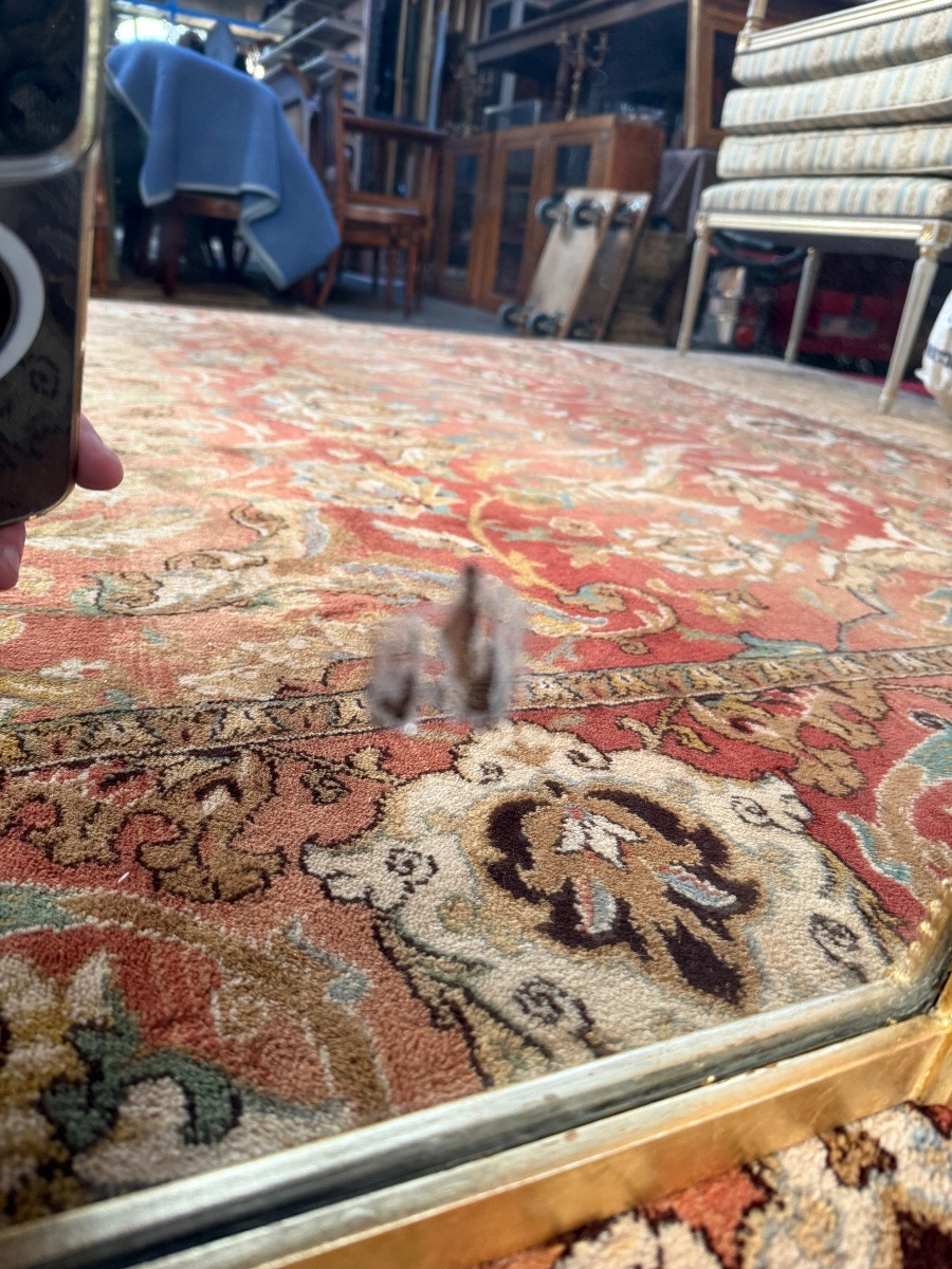 Napoleon III Period Mirror Gilded With Gold Leaf -photo-2