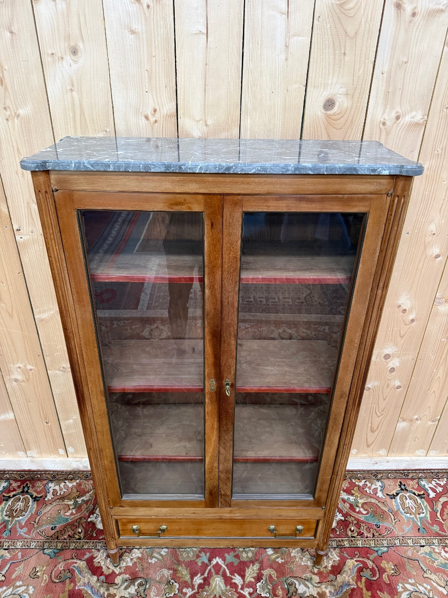 Louis XVI Style Mahogany Bookcase/display Cabinet -photo-2