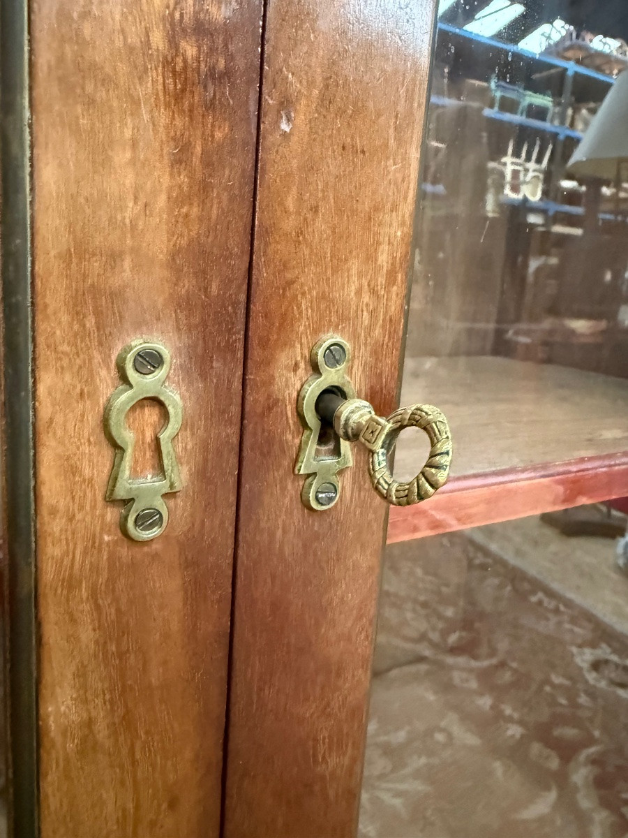 Louis XVI Style Mahogany Bookcase/display Cabinet -photo-1