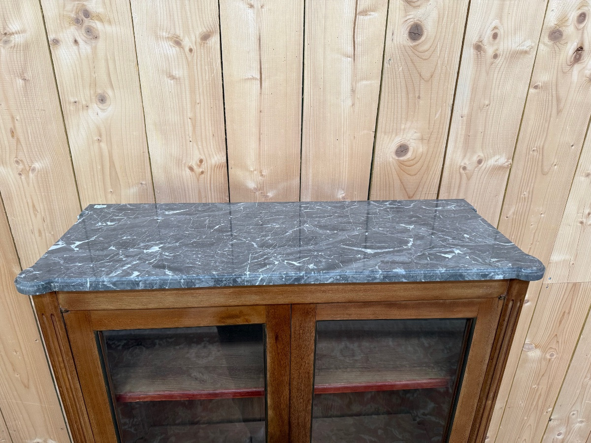 Louis XVI Style Mahogany Bookcase/display Cabinet -photo-3