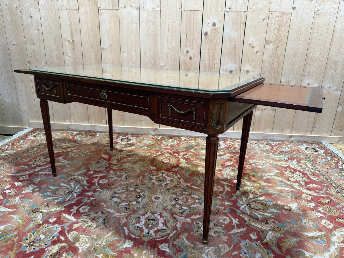 Louis XVI Style Mahogany Flat Desk 