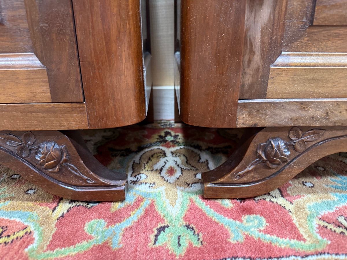 Paire de tables de chevets époque Art Déco-photo-4