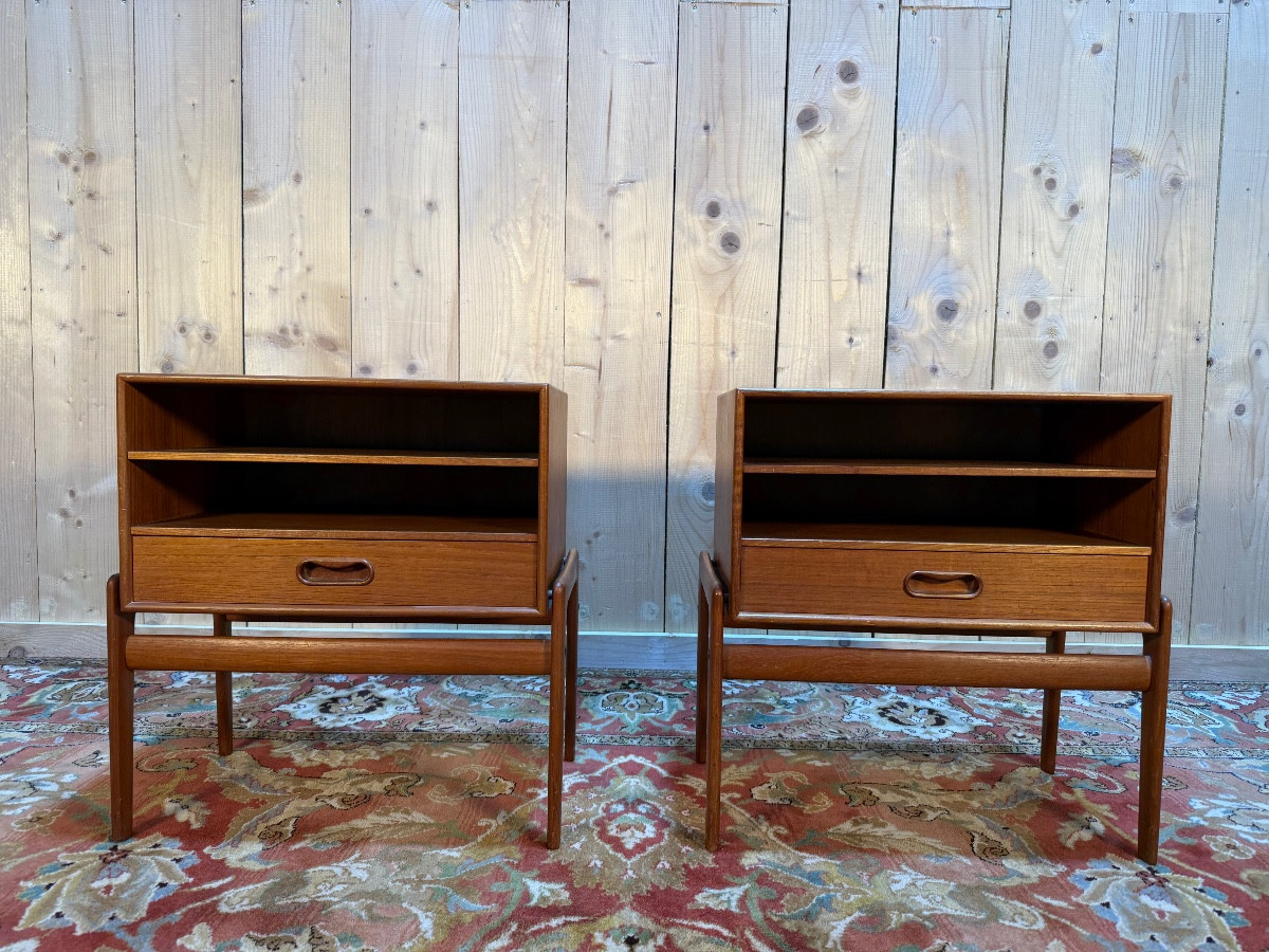 Pair Of Scandinavian Bedside Tables