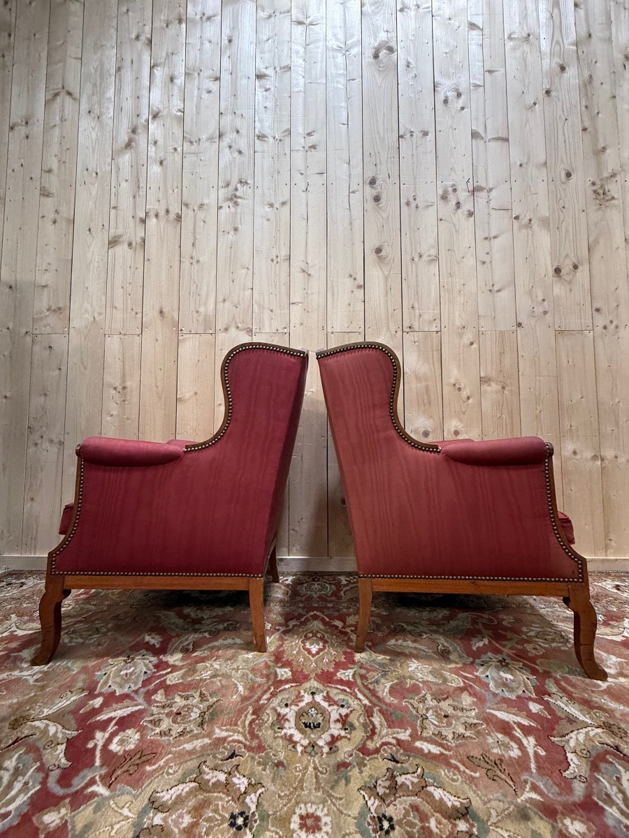 Pair Of English-style Armchairs - Bergères-photo-2