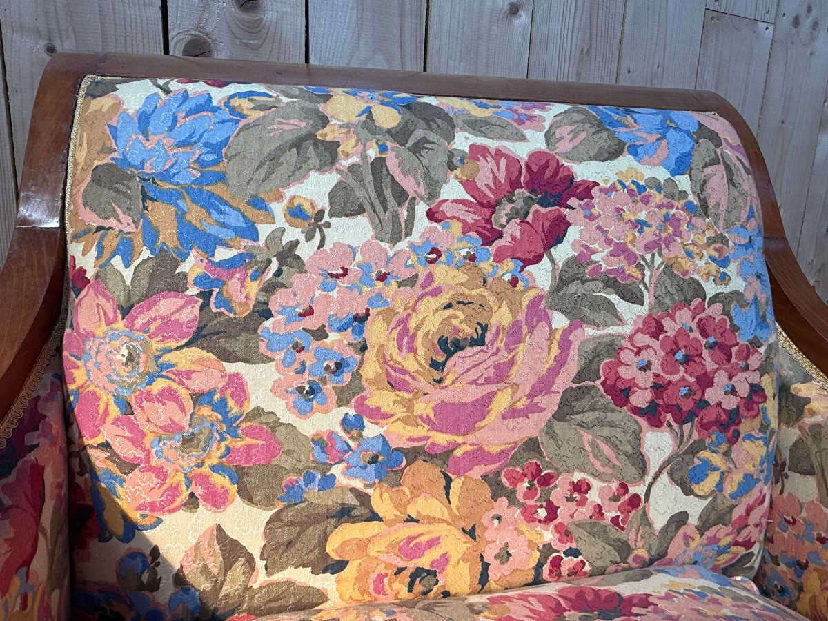 Paire de fauteuils - bergères de style Louis XVI -photo-3