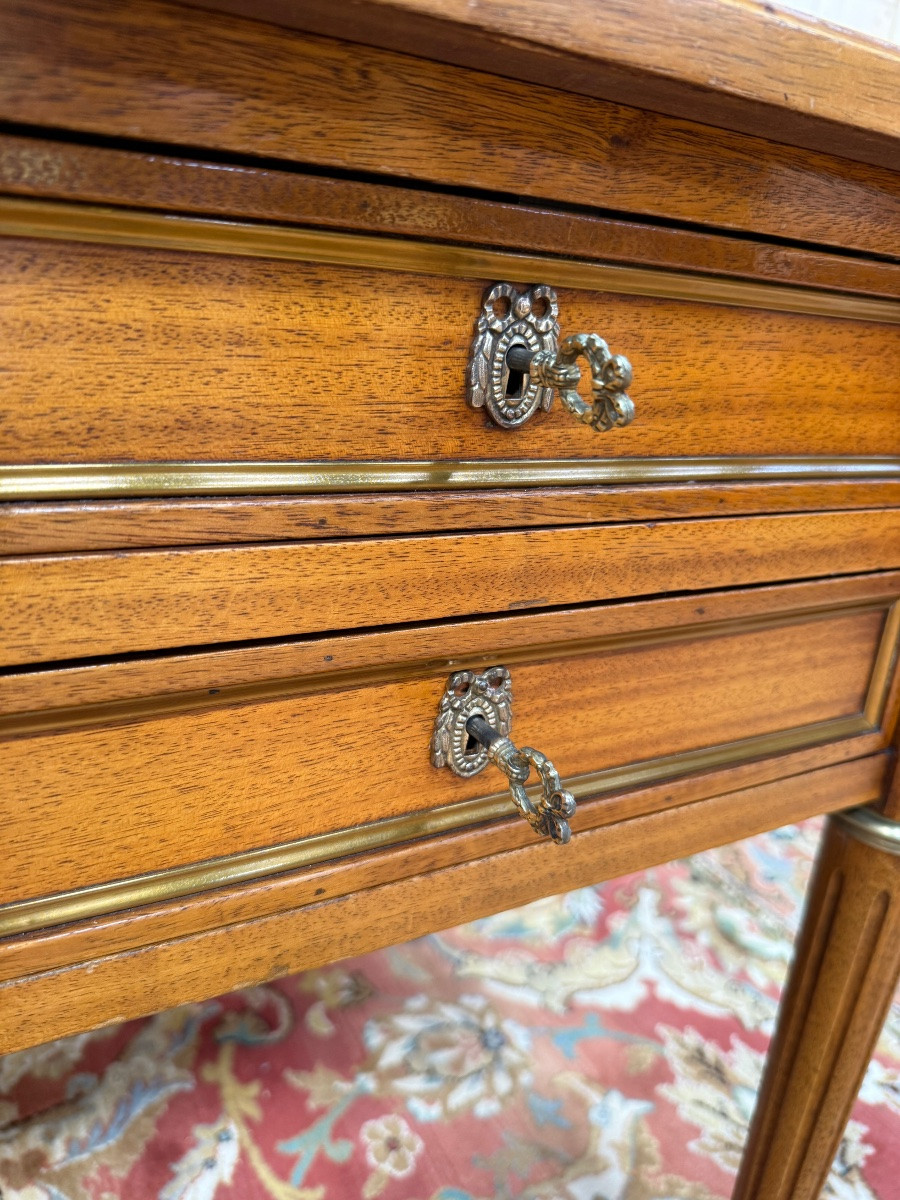 Grand bureau plat de style Louis XVI -photo-5