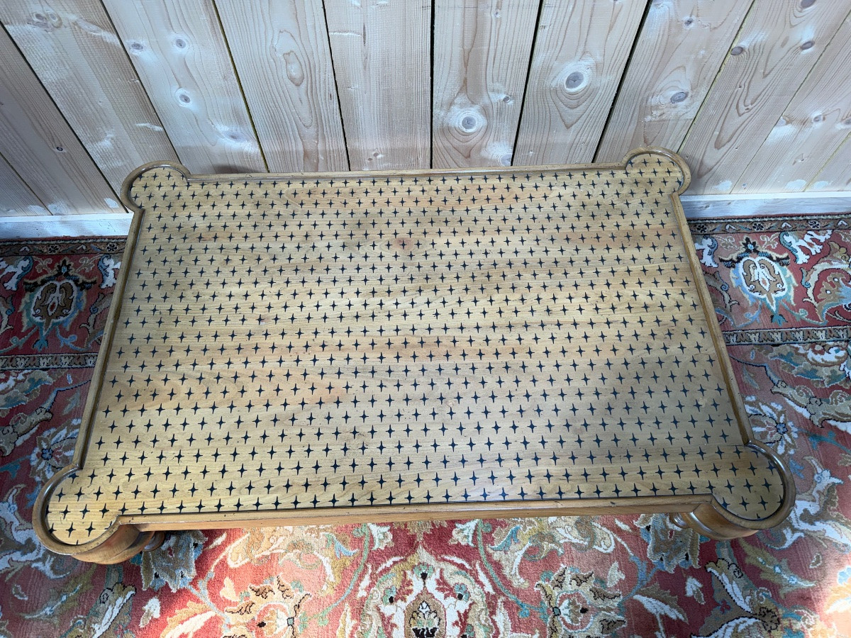 English Victorian Cherrywood Coffee Table-photo-2