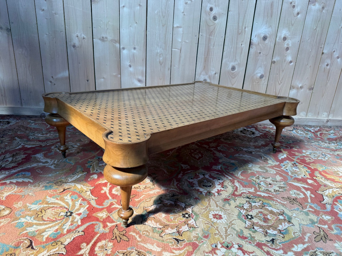 English Victorian Cherrywood Coffee Table-photo-2