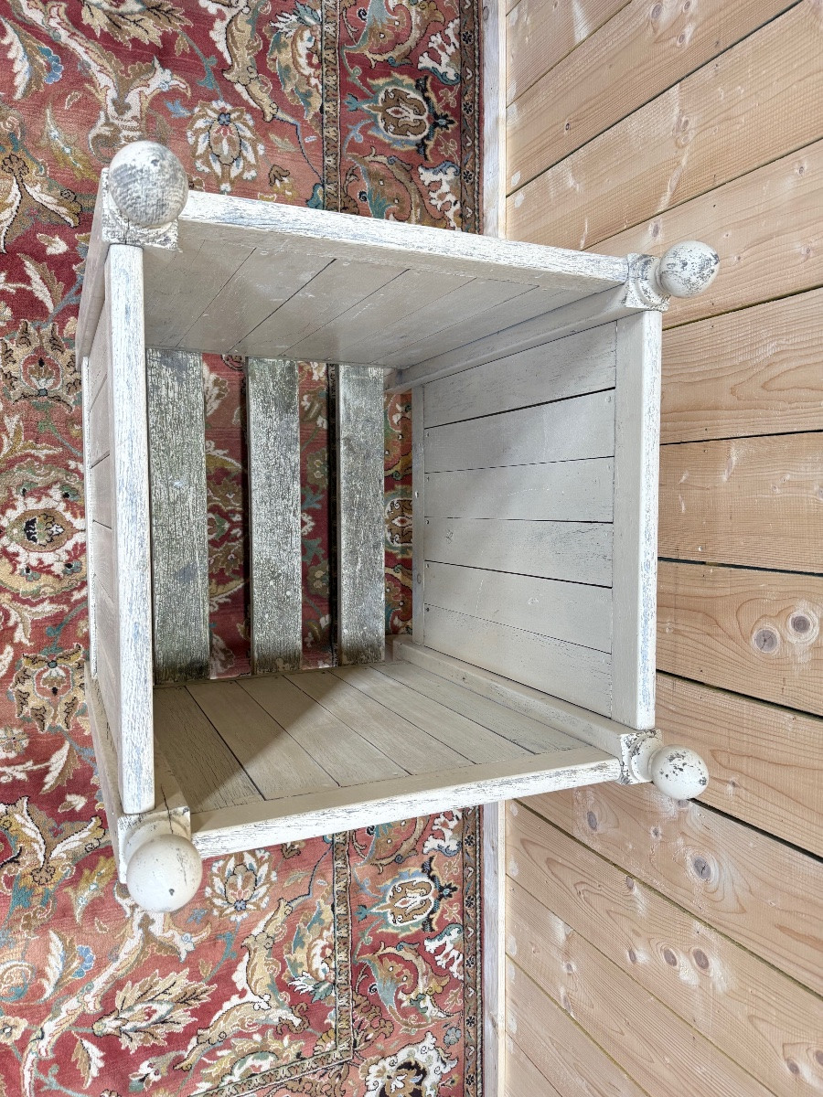 Bac - Caisse à oranger en chêne peint -photo-2