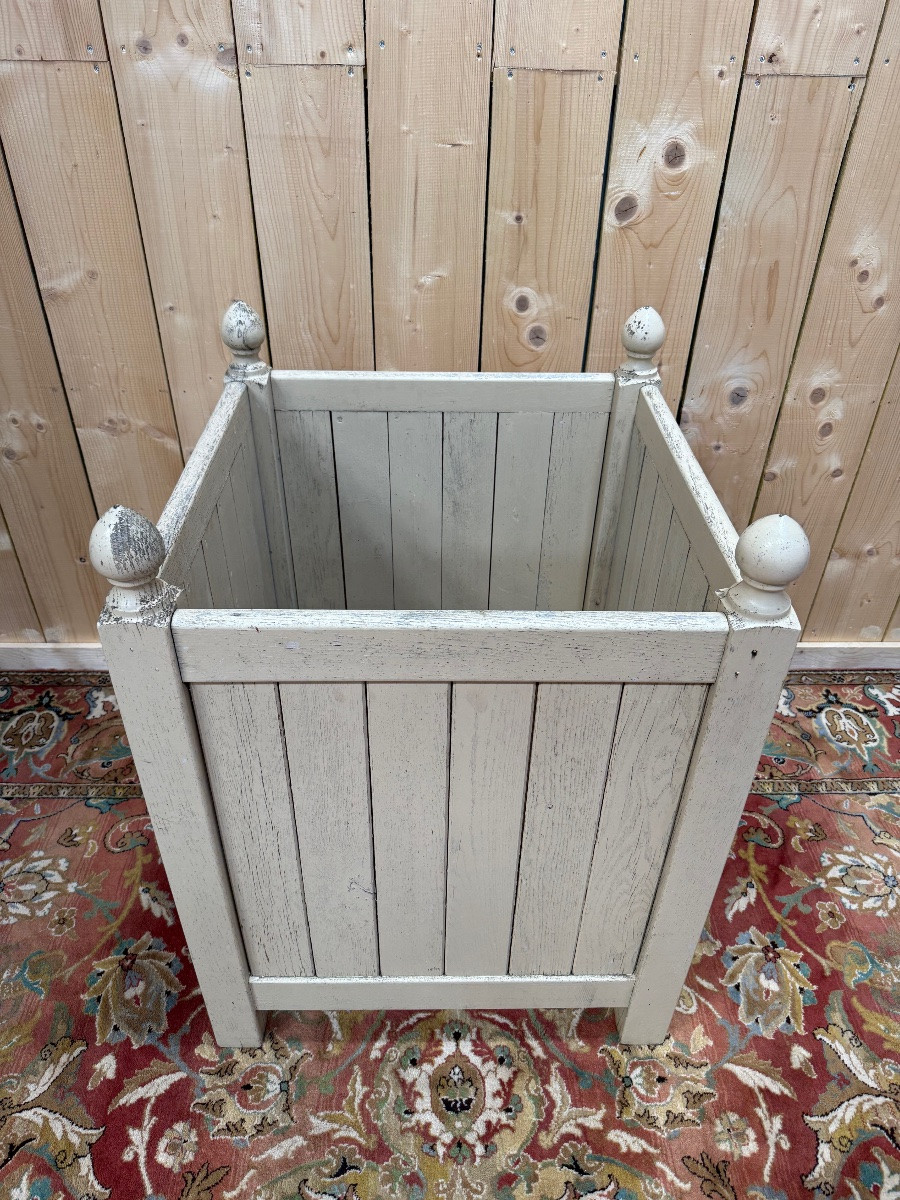 Bac - Caisse à oranger en chêne peint -photo-4