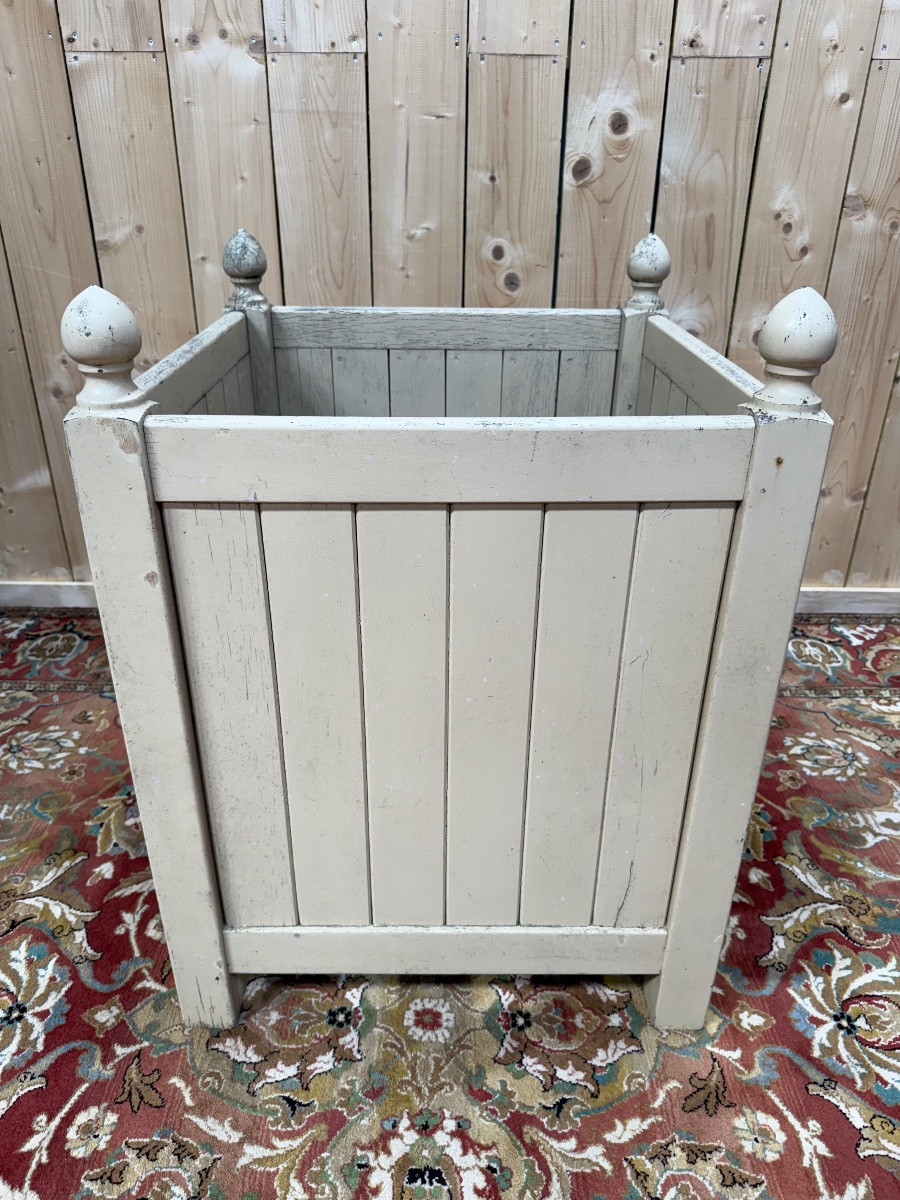 Bac - Caisse à oranger en chêne peint -photo-1