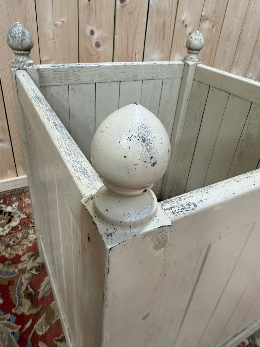 Bac - Caisse à oranger en chêne peint -photo-2