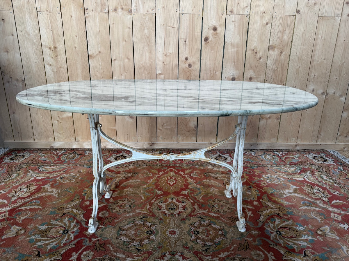 Art Nouveau Marble Bistro Table