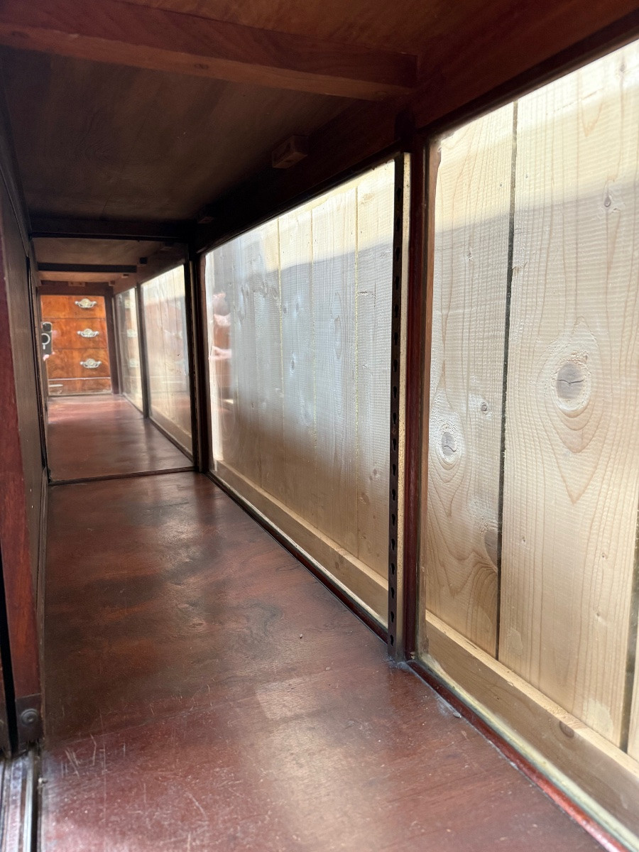 Meuble de métier de chapelier en acajou -photo-2