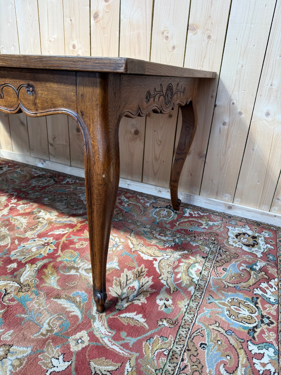 Louis XV Style Farmhouse Table In Oak-photo-1