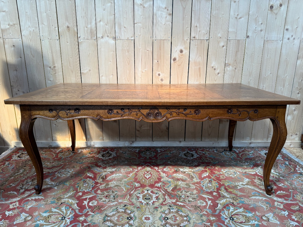 Louis XV Style Farmhouse Table In Oak