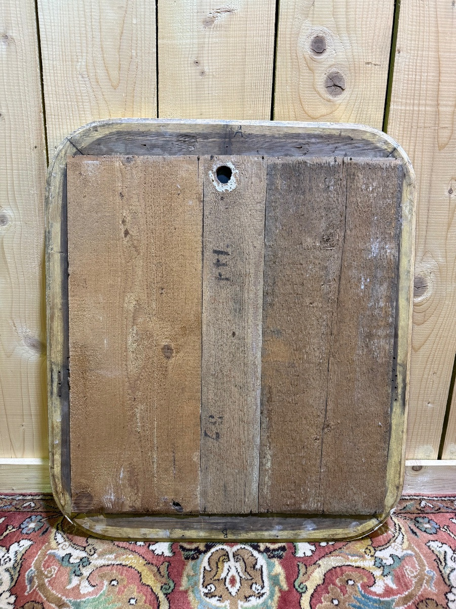 Louis XVI Style Mirror In Wood And Gilded Stucco-photo-2