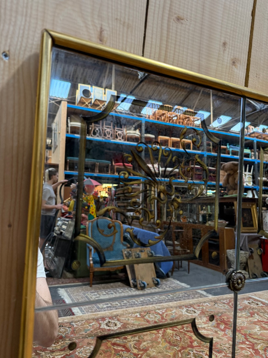 Large Art Nouveau Bistro - Brasserie Mirror-photo-2