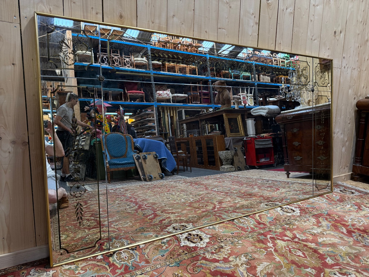 Large Art Nouveau Bistro - Brasserie Mirror