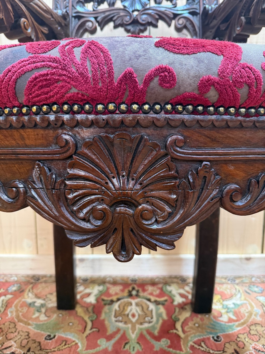 Armchair - Trône d'évêque Neogothic / Renaissance-photo-4