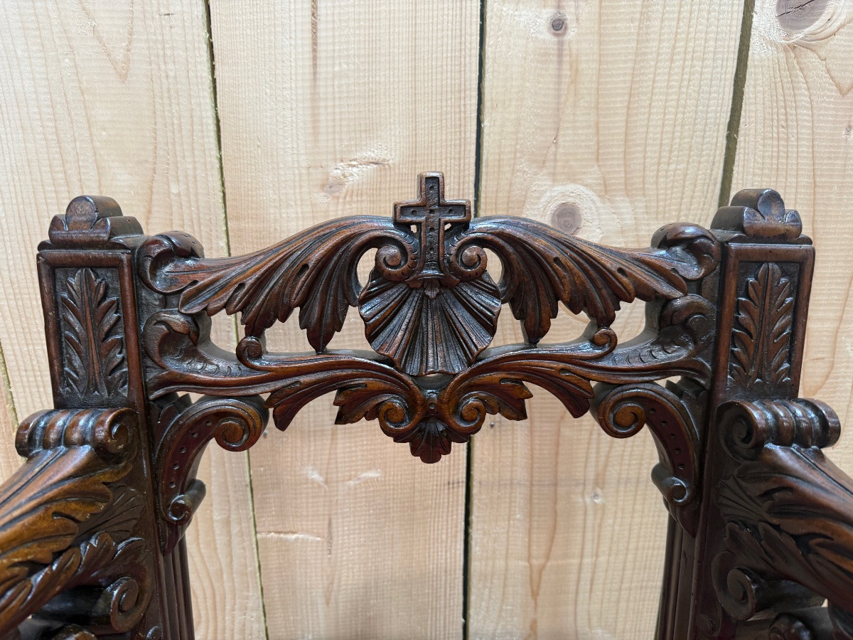 Armchair - Trône d'évêque Neogothic / Renaissance-photo-1